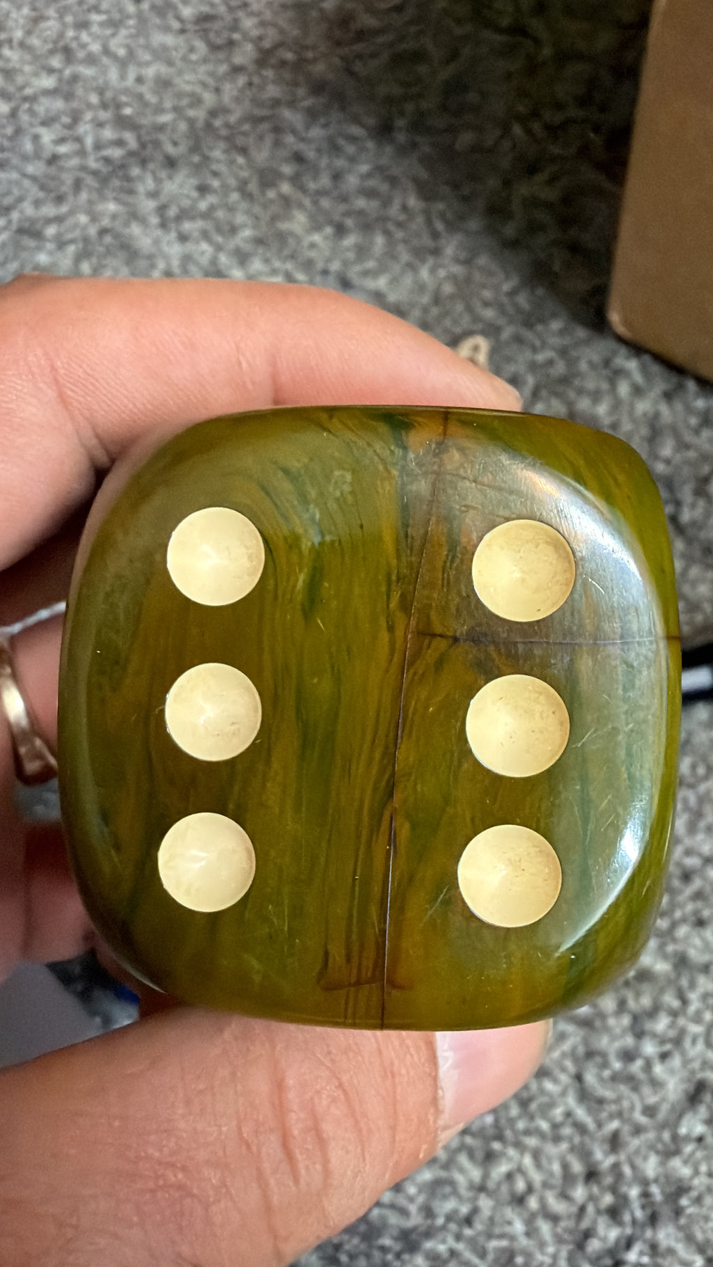 Vintage 2" Catalin Bakelite Dice Pencil Holder