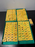 Vintage Bakelite Green Mahjong tiles set